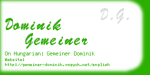 dominik gemeiner business card